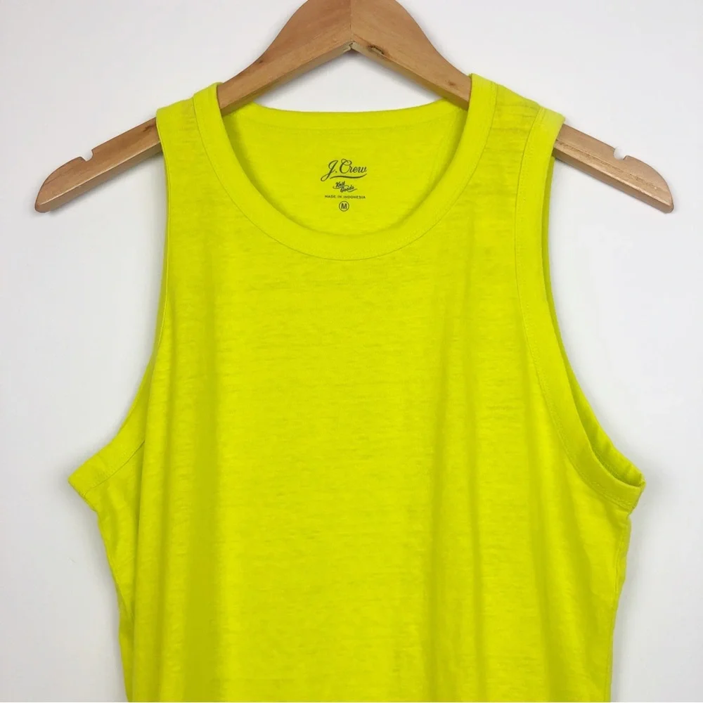 J. Crew Yellow Tie Bank Tank Top Size M - Picture 11 of 12